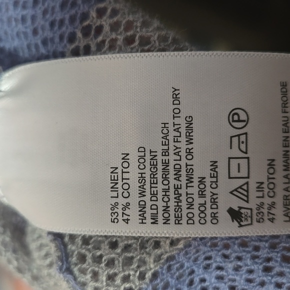 TOMMY BAHAMA Zippered Hoodie Cardigan Linen Blend Lightweight SZ Small Blue Gray - Picture 13 of 14